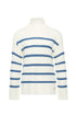 blue and white sweater